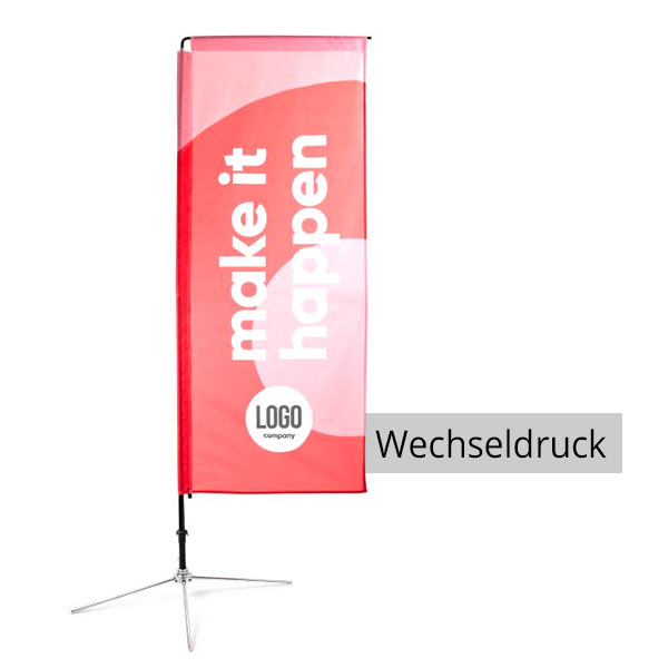 Beachflag Squareflag Wechseldruck